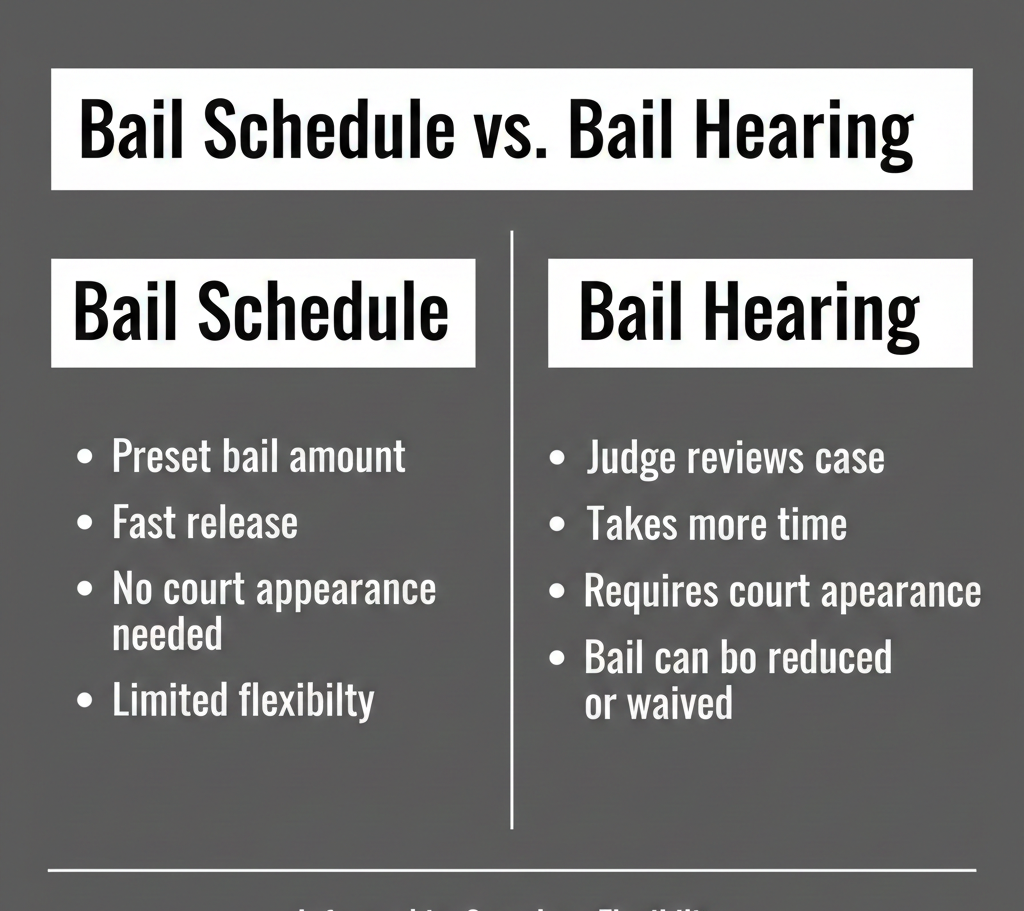 Bail Schedules Explained: How Bail Amounts Are Set & Lowere