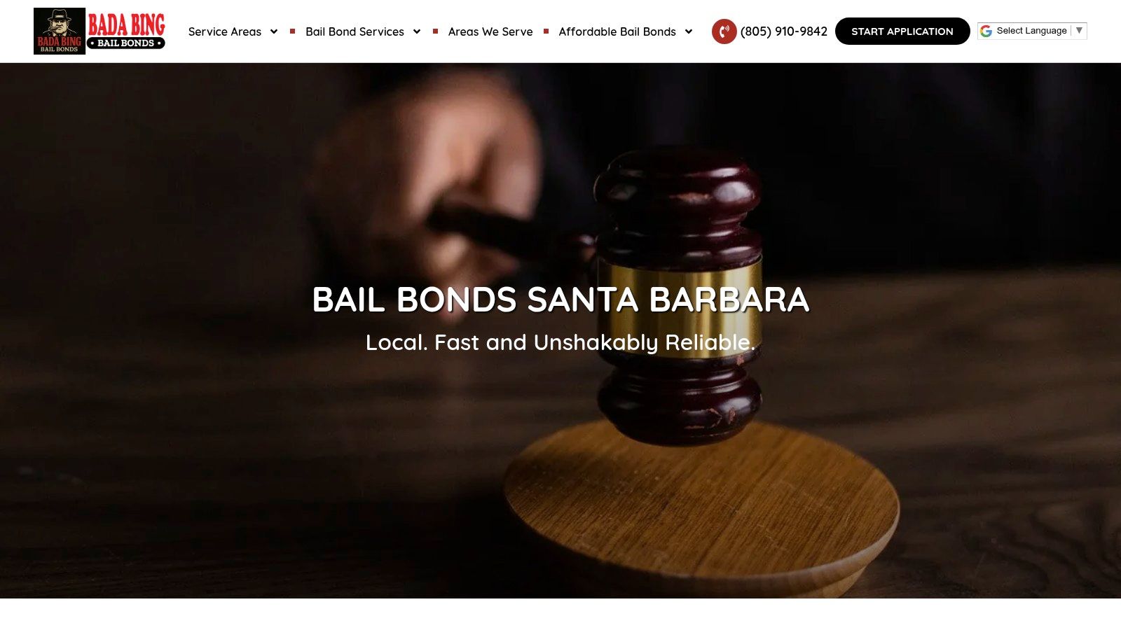 Screenshot from https://badabingbail.com/bail-bonds-santa-barbara-county/