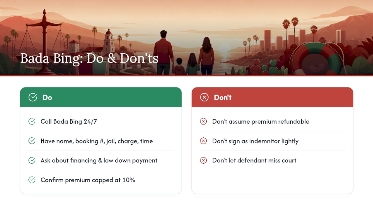 Bada Bing Bail Bonds is ready to help right now — overview diagram