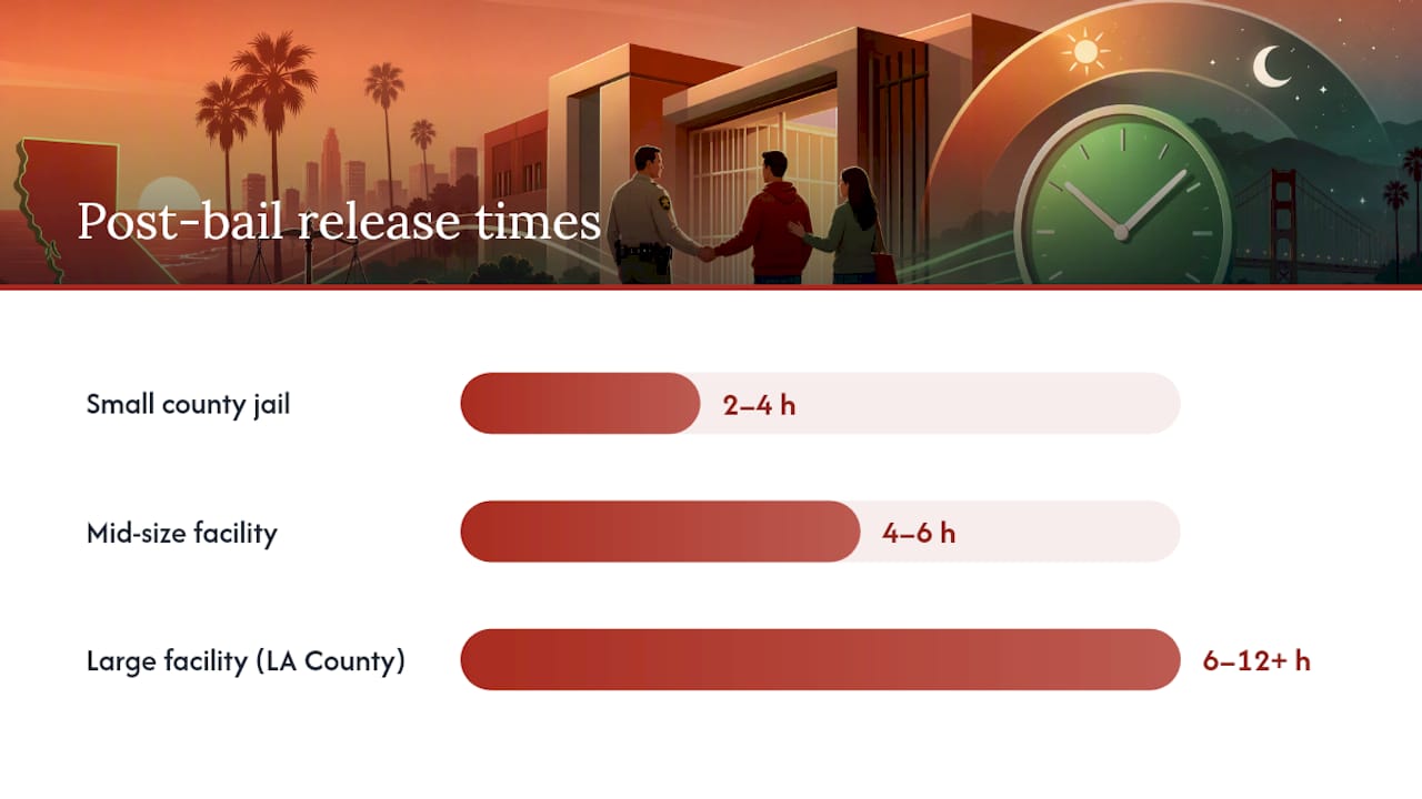 After bail is posted: release timing, court obligations, and refund rules — overview diagram