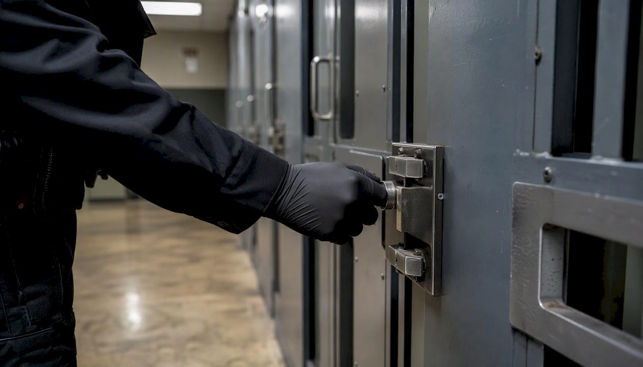 Probation officer operating cell lock